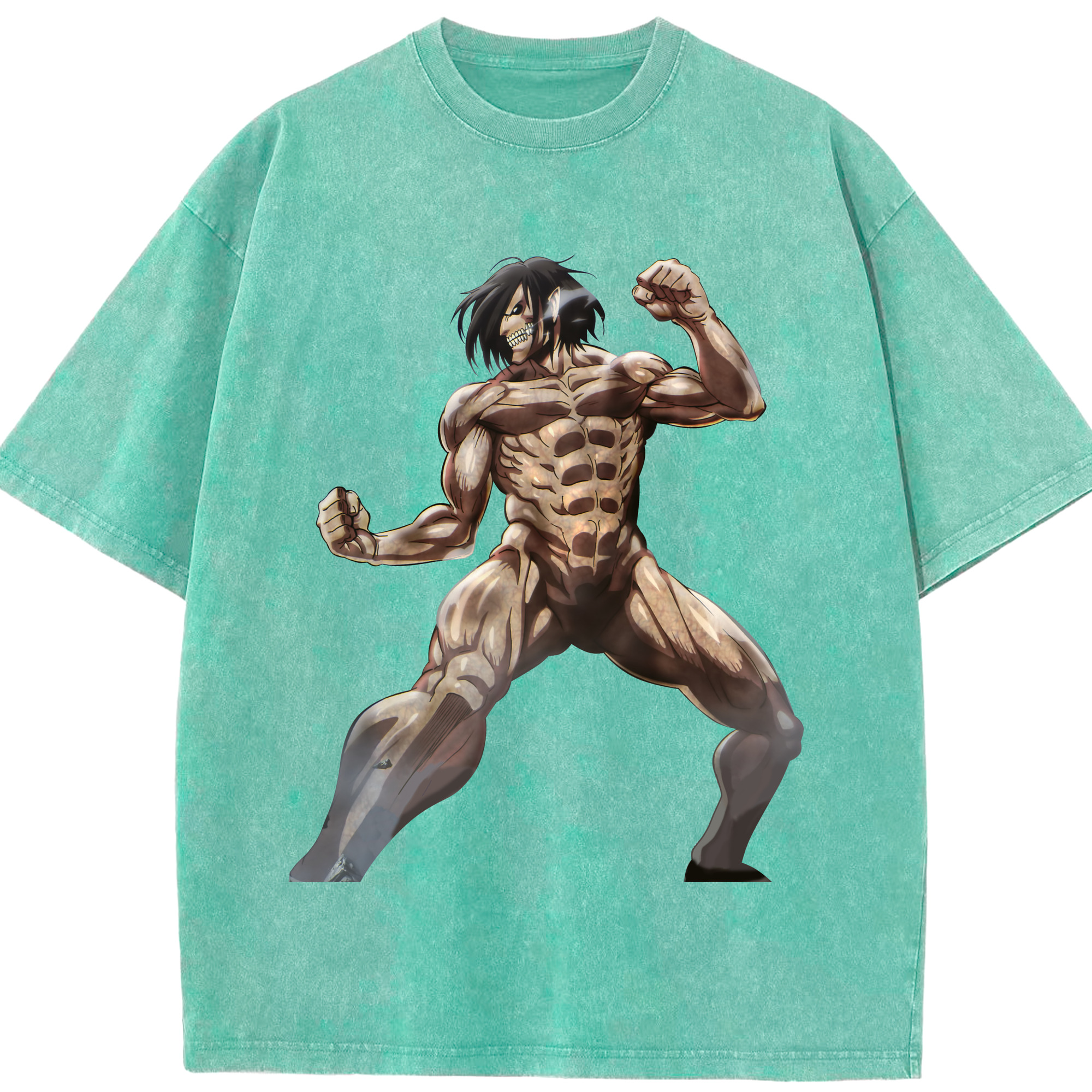 （画像用） 進撃の巨人 Attack on Titan 綿100% ヴィンテージ風 半袖Tシャツ（フロントプリント）